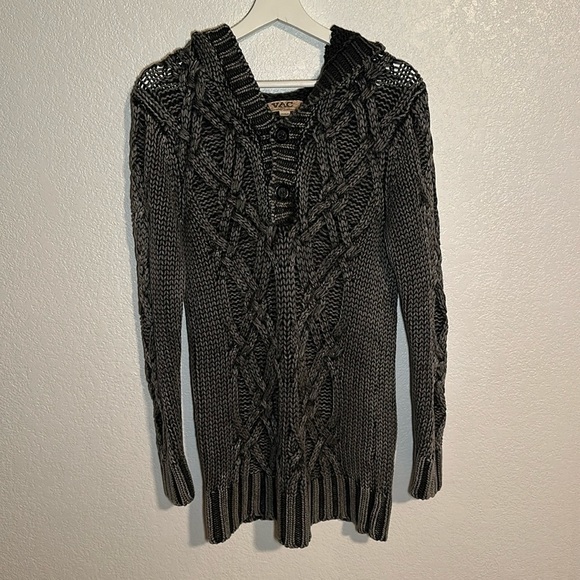 Gray Long Sleeve Knit Dress - Picture 1 of 7